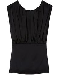 Jil Sander - Ärmellose Bluse Mit Raffungen - Lyst