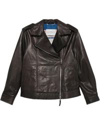 Leather Authority - Chardonnay Zipped Leather Jacket - Lyst