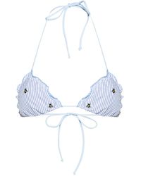 Mc2 Saint Barth - Sagittarius Striped Bikini Top - Lyst