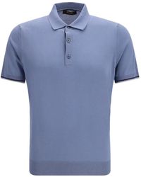 Moorer - Buttoned Short-Sleeve Polo Shirt - Lyst
