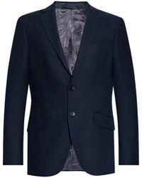 Etro - Cotton Notched Lapel Blazer - Lyst
