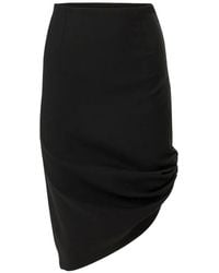 Carolina Herrera - Asymmetric Gathered Short Skirt - Lyst