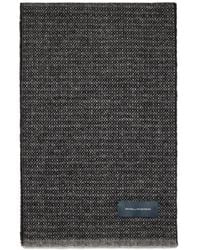 Piquadro - Diamond-Pattern Frayed Scarf - Lyst