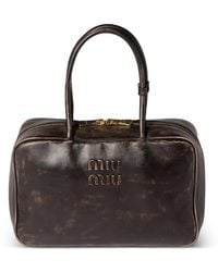 Miu Miu - Dark Leather Handbag - Lyst