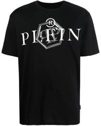 Philipp Plein - Logo-Print Cotton T-Shirt - Lyst
