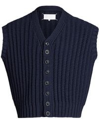 Maison Margiela - Ribbed-Knit Wool Vest - Lyst