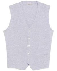 Fileria - Jersey Con Botones Y Cuello En V - Lyst
