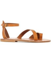 K. Jacques - Ankle-Strap Flat Sandals - Lyst