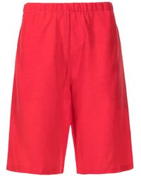 Amir Slama - Elasticated-Waistband Linen Shorts - Lyst