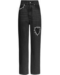 Area - Crystal-Heart Jeans - Lyst