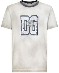 Dolce & Gabbana - Cotton Logo Print T-shirt - Lyst