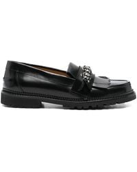 Toga Virilis - Chain-Tassel Leather Loafers - Lyst