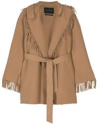 Balenciaga - Fringed-edge Hooded Cardi-coat - Lyst