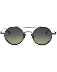 Akoni - Eris Round-Frame Iron Sunglasses - Lyst