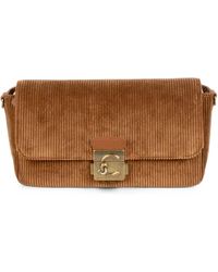 Coccinelle - Medium C-Me Lock Corduroy Logo-Plaque Shoulder Bag - Lyst