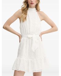 Guess - Robe Courte À Fleurs Brodées - Lyst