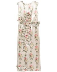 MERYLL ROGGE - Ruffled Floral-Print Midi Dress - Lyst