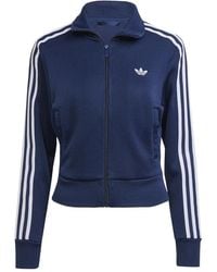 adidas - Firebird Adicolor Zip-Up Sweatshirt - Lyst