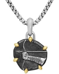 David Yurman - 18Kt And Sterling Sagittarius Amulet (33Mm) - Lyst