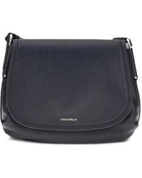 Coccinelle - Flap-Fastening Leather Cross-Body Bag - Lyst