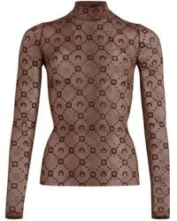 Marine Serre - Patterned Long-Sleeve Top - Lyst