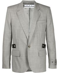 off white blazer grey