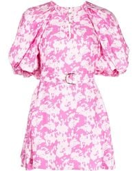 Acler - Rossmore Floral-print Mini Dress - Lyst