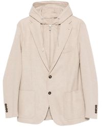 Eleventy - Hooded Single-Breasted Blazer - Lyst
