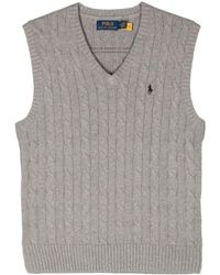 Polo Ralph Lauren - Embroidered-logo Cotton Vest - Lyst