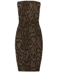 Wolford - Python-Print Shimmering Midi Dress - Lyst
