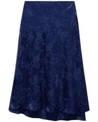 Shanghai Tang - Tang Jacquard Floral-Motif Midi Skirt - Lyst