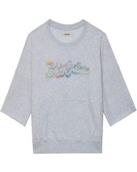 Zadig & Voltaire - T-shirt en coton Kaly à logo imprimé - Lyst