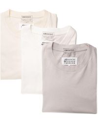 Maison Margiela - Pack de tres camisetas con cuello redondo - Lyst