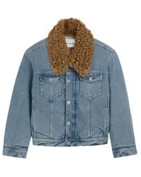 Ami Paris - Denim Cotton Padded Trucker Jacket - Lyst
