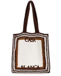 CASABLANCA - Logo-Embroidered Crocheted Tote Bag - Lyst
