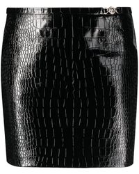 Versace - Minifalda con efecto de piel de cocodrilo - Lyst