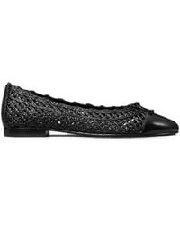 Tory Burch - Woven Cap-Toe Ballet Flats - Lyst