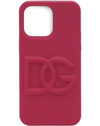 Dolce & Gabbana - Coque logo DG pour iPhone 14 Pro Max en caoutchouc - Lyst