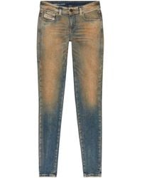 DIESEL - Slandy 2017 mid-rise skinny jeans - Lyst