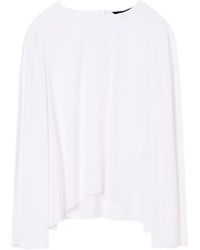 ARMANI EXCHANGE - Slit-Sleeve Boat-Neck Blouse - Lyst