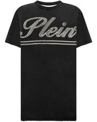 Philipp Plein - Mini Rhinestone-Embellished Open-Back Dress - Lyst
