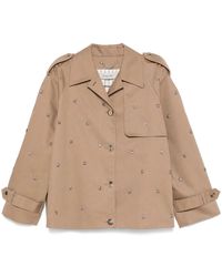 Golden Goose - Gabardine Jacket With Belted Cuffs And Storm Flap - Lyst