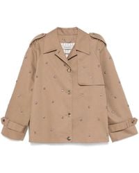 Golden Goose - Gabardine Jacket With Belted Cuffs And Storm Flap - Lyst
