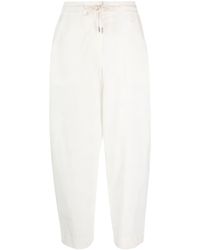 Emporio Armani - Straight-leg Organic Cotton Trousers - Lyst
