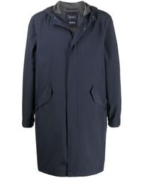Herno Parka mi-longue à capuche - Bleu