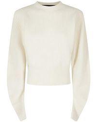 FEDERICA TOSI - Pull En Maille Nervurée À Col Ras-De-Cou - Lyst