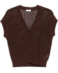 Peserico - Sequin-Embellished Cardigan - Lyst