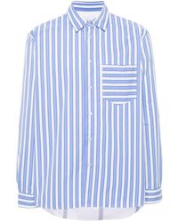 JW Anderson - Blue And White Cotton Shirt - Lyst