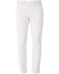 Fay - Pantalon À Ourlets À Revers Et Plis Pressés - Lyst