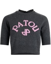 Patou - Pullover Mit Logo-Stickerei - Lyst